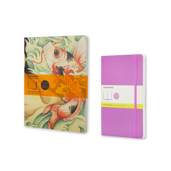 CARP FISH NOTEBOOK + PURPLE NOTEBOOK